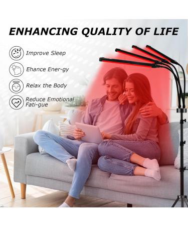 Shyineyou Red Light Lamp 180LEDs 660&850 Infrared Light Lamp with Stand(15"-60") Deep Red Light Lamp for Home/Office Use - Buy Online on GoSupps.com