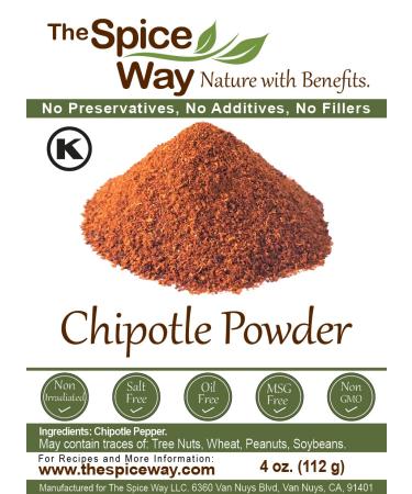 Spice Way Chipotle Powder - 4 oz Resealable Bag | Authentic Ground Chipotle for Bold Flavor - Buy Online on GoSupps.com