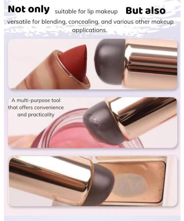 UULANFA Silicone Lip Brush with Cover Concealer Lip Oil Brush Portable Mini Makeup Bleanding Brush Angled Round Tip Makeup Applicator Dustproof Silicone Brush Tool for Lip Balm Lipstick (Black) - Buy Online on GoSupps.com