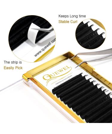 QUEWEL 0.05 C Curl 11mm Self-Flea Eyelash Extensions - Easy Fan Volume Lashes for Stunning Eyes - Buy Online on GoSupps.com