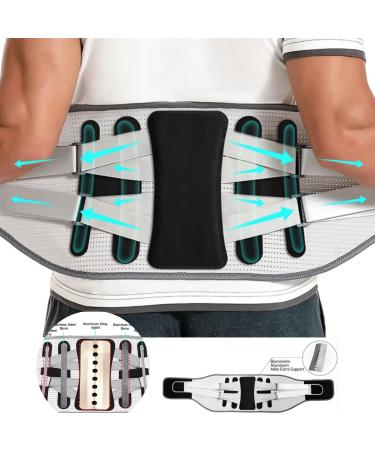 Generic VitalVibe Lumbar Support belt for Back Pain Lumbar Support Belt for Men & Women Adjustable Back Brace for Lower Back Pain Relief (XX-Large) Gray