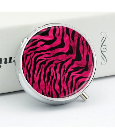 Portable 3 Compartment Pill Box - Zebra Tiger Leopard Print Travel Pill Organizer for Handbag & Pocket - Buy Online on GoSupps.com