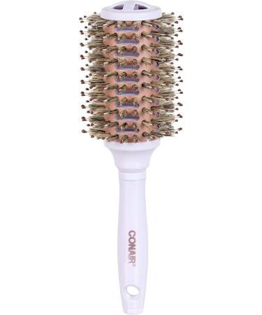 Double Ceramic 1875W Hair Dryer 1.7 pounds & Double Ceramic Vented Boar Round Blow Drying Brush For Women Men All Hair Types-Lengths (58785WC-2CT) White - Buy Online on GoSupps.com