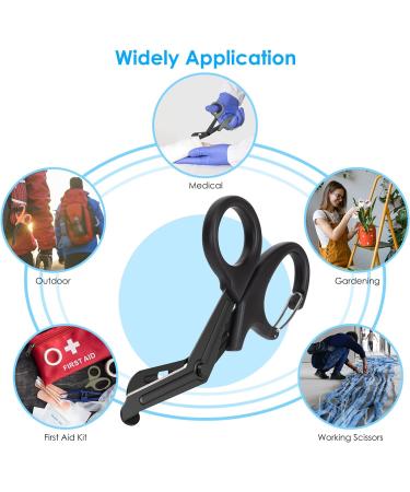 GRICARE 3-Pack Trauma Shears and Pen Light Set for Medical Professionals | LED Penlights with Pupil Gauge | 7.5 Surgical Scissors with Carabiner | Ideal for Nurses, Doctors, EMTs | Black Shear + Black/Silver Penlights - Buy Online on GoSupps.com