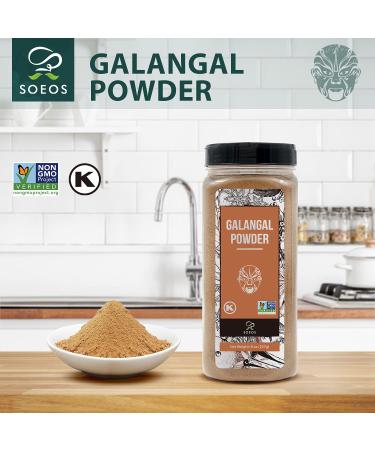 Organic Galangal Powder 8 oz - Non-GMO, Kosher | Ideal for Thai Soups - Soeos - Buy Online on GoSupps.com