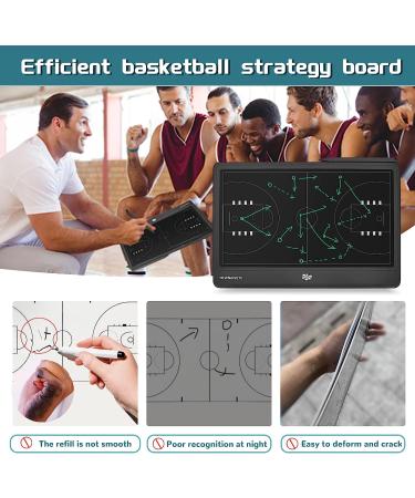 Newnaivete Rechargeable Electronic Basketball Coaching Board - 12.8 inch Black Digital Tactical Coach Board with Stylus Pen for Training - Buy Online on GoSupps.com