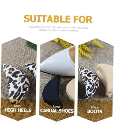 6 Pairs Sponge Toe Plug Inserts - Shoe Fillers for Loose Shoes - Leopard Print Half Pad for Perfect Fit - Buy Online on GoSupps.com