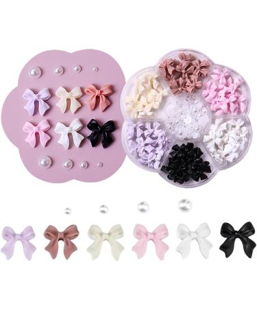 1 Box Bow Nail with 7 Grids Nail Art Colorful Nail and Gems Decorative Bow Diverse Styles Bow Beauty Supplies - Buy Online on GoSupps.com