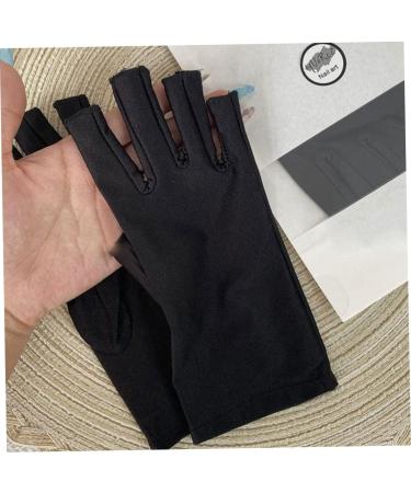 Anti-UV Gloves UV Shield Gloves UV Protection Gloves Gel Manicure Gloves Sun Cream UV Shield Protection Fingerless Gloves for Gel Nail Lamp 1 Pair Black - Buy Online on GoSupps.com