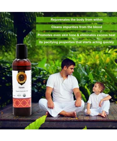 Ayumantra Organic Neem Oil- Pure & Natural -118 ml - Buy Online on GoSupps.com