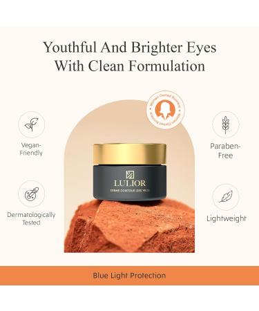 Eye Contour Cream | Vegan Anti-Aging Under Eye Cream for Dark Circles Puffiness & Wrinkles | Hydrating Hyaluronic Acid | 15 ml - Buy Online on GoSupps.com