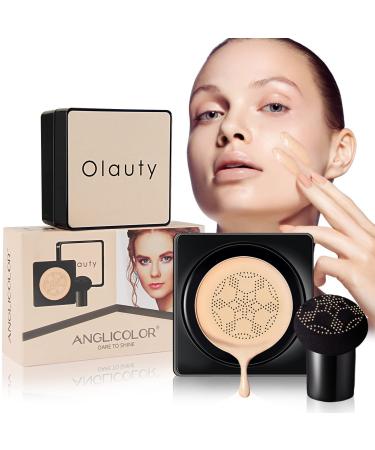 Mushroom Head Air Cushion CC Cream Face Foundation Concealer BB Cream  New Upgrate Moisturizing Long Lasting Bright Cushion Foundation Base Primer Full coverage for flawless makeup(104  Buff beige)