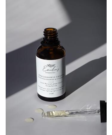 Emilie s Botanicals Anti-ageing Hyaluronic Acid Serum Enriched with Vitamin C and Niacinamide. Treatment for Younger and Healthier Looking Skin 50 ml - Buy Online on GoSupps.com