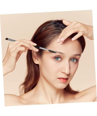 Angled Makeup Brush Set - 6pcs Eyebrow & Mascara Brushes - Dual Ended Applicators - 16x1cm Black - International Shipping - Buy Online on GoSupps.com