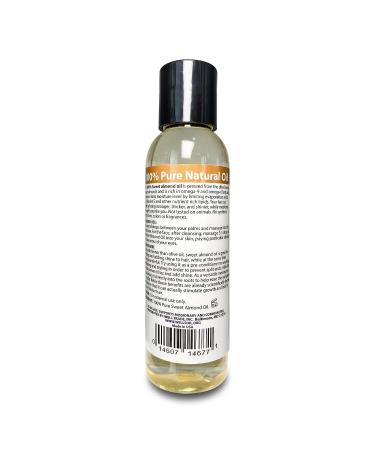 100% Pure Sweet Almond Oil for Hair & Skin | Natural Carrier Oil for Growth & Moisturization | Cold Pressed, 4 fl oz (Pack of 1) - Buy Online on GoSupps.com