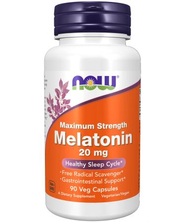 Now Foods Maximum Strength Melatonin 20 mg 90 Veg Capsules