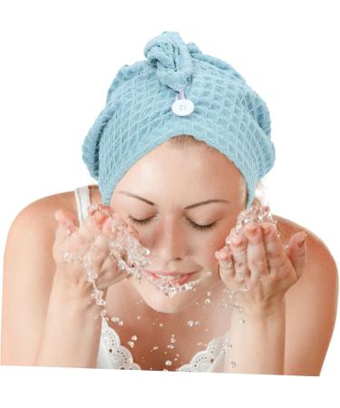Cabilock Quick Drying Shower Cap Shower Cap Large Hair Cap Towel Turban Shower Essentials for Women Turbans for Women Bath Shower Cap Hair Drying Towel Quick Drying Bath Cap Head Bath Cap Blue 65.00X25.00X0.50CM - Buy Online on GoSupps.com