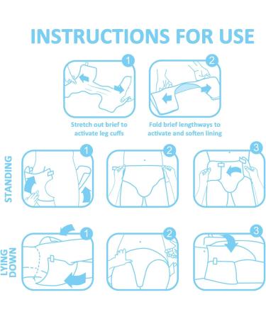 LittleForBig Adult Printed Diapers 10 Pack - Potty Pants (Large 91-121 CM) Blue | Shop Now for Comfortable & Discreet Adult Diapers - International Shipping Available - Buy Online on GoSupps.com