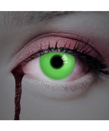 Aricona Green UV Contact Lenses - Colored Contact Lenses for Carnival Cosplay & Parties - 2 Pieces Without Prescription - Buy Online on GoSupps.com