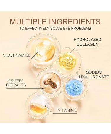 XJBD 24K Gold Under Eye Cream for Dark Circles & Puffiness Anti-Aging Eye Cream with Hyaluronic Acid Hydrating Lifting Nourishing Delicate Under-Eye Area Reduce Fine Lines Wrinkles & Bags - Buy Online on GoSupps.com