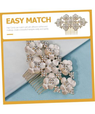 Housoutil Hair Comb Bridal Accessories Bridal Hair Side Combs Girl Accessories Wedding Bridal Hair Baroque Decor Hair Accessory for Girls Wedding Headband Tiara Hairpin Crystal Bride Metal - Buy Online on GoSupps.com