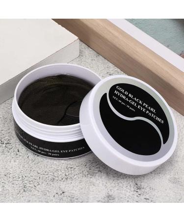 Eye Collagen Mask - 60pcs Gold Black Pearl Anti-Aging Eye Pads for Dry Eyes & Fine Lines - Buy Online on GoSupps.com