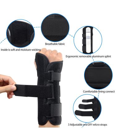 Buy ABYON Wrist Support for Carpal Tunnel | 3 Straps & Metal Splint | Pain Relief Brace for Men & Women | Tendinitis & Arthritis | L/XL Black - International Shipping Available - Buy Online on GoSupps.com