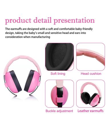 Baby Noise Cancelling Headphones - Toddler Ear Protection (0-3 Years) - Pink Earmuffs - Buy Online on GoSupps.com