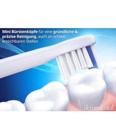 8er Demirdental Mini Essays for Philips Sonicare - Medium & Small Replacement Brush Heads for Precise Cleaning (HX6028) - Buy Online on GoSupps.com