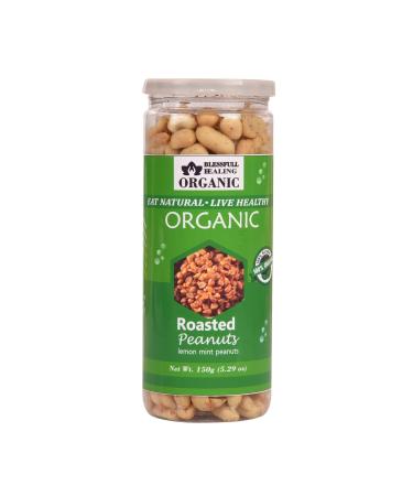 Blessfull Healing Organic Natural Vegan Lemon Mint Roasted Peanuts Crunchy Healthy Snacks 150 Gram