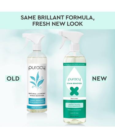 Puracy Stain Remover for Clothes - Enzyme-Based Laundry Pretreater Spray - 98.95% Natural - TikTok Favorite - 16 Oz - Buy Online on GoSupps.com