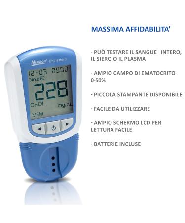 Mission 23932 3-in-1 Cholesterol Monitor - Measure Cholesterol Triglycerides LDL & HDL Levels Worldwide - Buy Online on GoSupps.com