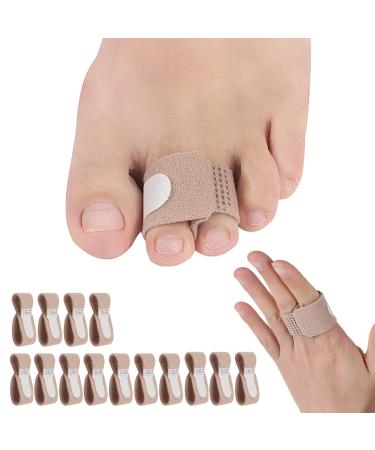 14 Pieces Broken Toe Wraps, Cushioned Bandages, Hammer Toe Separator Splints, Toe Straight, Hammer Toe Wrap, Cushioned Corrector, for Broken Toe, Hammer Toe 14pieces