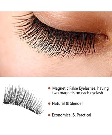 4PCs Magnetic False Eyelashes Box | Natural Anti-Allergic Reusable | Easy to Use Ultra-Thin Fiber Extensions - Buy Online on GoSupps.com