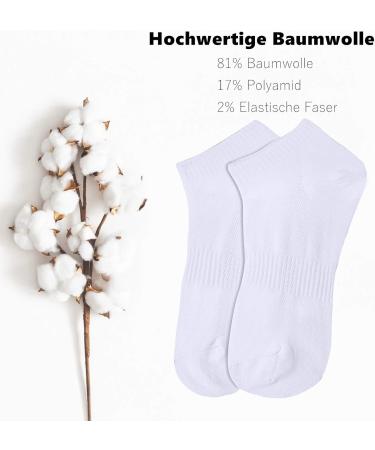 Farchat 12 Pairs Unisex Sneaker Socks - Black White Gray Cotton Sports Socks for Men & Women (Sizes 43-46) - Buy Online on GoSupps.com