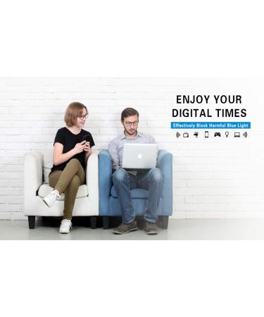 Blue Light Blocking Glasses for Men & Women | Stylish UV400 Transparent Lens | Reduce Eyestrain | LifeArt C7 S1420 - Buy Online on GoSupps.com