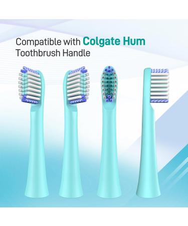 Toothbrush Replacement Heads Compatible with Colgate Hum Electric | 8 Pack Green Brush Heads for Colgate 360 Power Charcoal Deep Clean - Buy Online on GoSupps.com