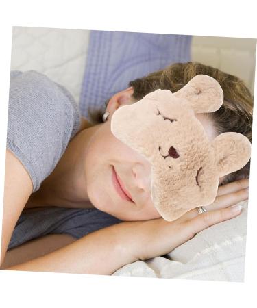 minkissy USB Heating Eye Mask Cartoon Animal Sleeping Mask Light Blocking Eye Cover Warm Eyeshade Travel Eyeshade Faux Eye Mask Warm Compress for Eyes Warm Eye Pad 3D Pp Goggles Chargeable Beige 20.5x10x0.8cm - Buy Online on GoSupps.com