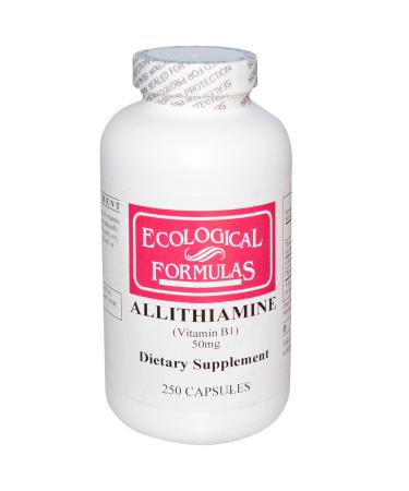 Ecological Formulas Allithiamine Vitamin B1 Capsule, 50 mg, 250 Count