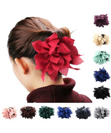 JUSTFOX Lotus Flower Hair Clip - Elegant Beige Floral Accessory for All Hair Types | International Shipping Available - Buy Online on GoSupps.com