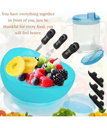 High-Low Scoop Bowl with Suction Base | Adaptive Self-Feeding Dish for Elderly & Special Needs Adults - Ideal for Parkinson's, Dementia, Stroke, Tremors - Buy Online on GoSupps.com