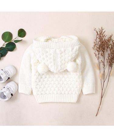 Puseky Baby Knit Hooded Sweater Coat for 0-6 Months - Beige - Buy Online on GoSupps.com