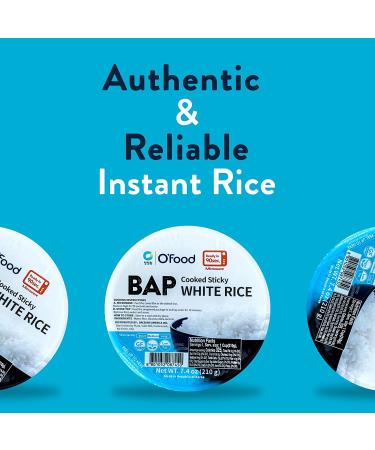 Chung Jung One O'Food BAP Instant Cooked Sticky White Rice 12-Pack - Microwavable & Gluten-Free - Buy Online on GoSupps.com