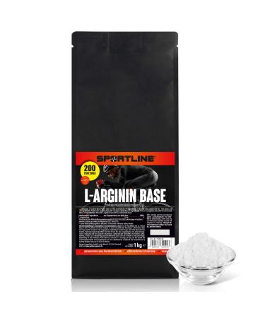 Sportline L-Arginine Base micronized powder 1 kg high dose purely plant-based from fermentation free amino acid without additives - Buy Online on GoSupps.com
