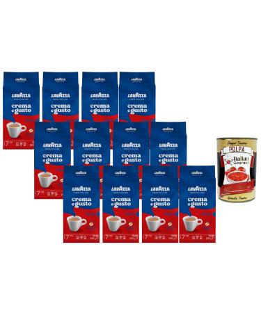 Italian Gourmet Lavazza Crema e Gusto Classico Caf Moulu 12 x 250 g Intensit 7/10 M lange Italien Pour Espresso Moka & Cafeti re Id al Caf Noir & Lait + Italian Gourmet Polpa