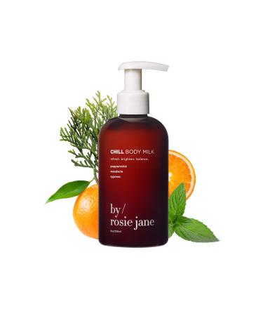 By Rosie Jane Chill Body Milk Skin Care - Milk Toner to Help Tone Tighten and Hydrate Skin - Body Care Made with Peppermint Mandarin & Cypress - Helps Promote Anti-Aging & Boost Radiance (250ml) Chill (Peppermint)