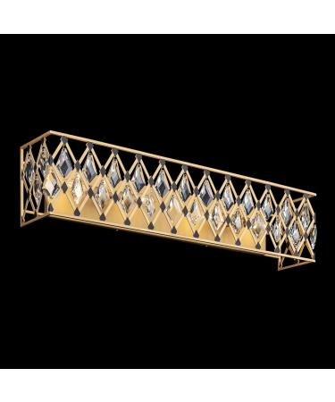 Windsor 4-Lt Crystal Bath Light Fixture - Carbon & Havana Gold | Elegant International Shipping - Buy Online on GoSupps.com