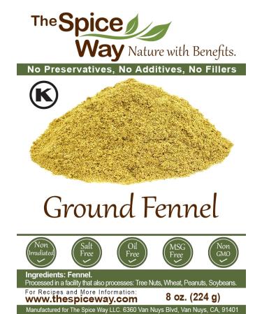 The Spice Way Fennel Seed Ground - 8 oz | Premium Bulk Powder for Tea and Cooking - Buy Online on GoSupps.com