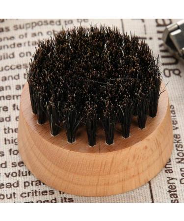 Boar Bristles Beard BrushSmall and Round Wood Beard Brush -Light Weight Black Walnut Wood Beard Brush for Men(1#) - Buy Online on GoSupps.com