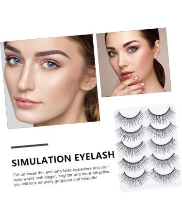 LALAFINA 10 Pairs Eyelashes Halloween Makeup Supplies Natural Eye Lashes Christmas Eye Lashes Fluffy Eyeslash Long Extension Eyeslash Fake Natural Lash Fake Eyelash Fiber Slender 3d - Buy Online on GoSupps.com